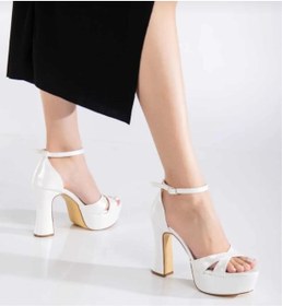 Resim City steps kadın topuklu ayakkabı platformlu çapraz bantlı 