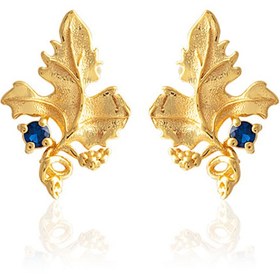 Resim Mini Siena 24 Ayar Altın Kaplama Swarovski Taş Küpe 