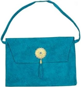 Resim İhvan Online Nubuk Rahle Boy Kuranı Kerim Taşıma Çantası Mavi 