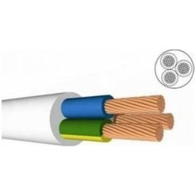 Resim Öznur 40mt 3x2,5mm Ttr Bakır Elektrik Kablosu Beyaz 