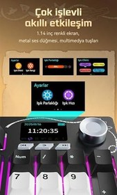 Resim Coverzone AJAZZ AK35I V4 Kablosuz Mekanik Klavye, Akıllı Ekran, RGB Aydınlatma, 3 Bağlantı Modu, Programlanabilir Yazılım, Hot-Swappable Tuşlar, 10000mAh (Ak35i V4 - Sarı Siyah) 
