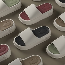 Resim Kadınların Şık EVA Platform Kaydırak Sandaletleri Sevimli Yay Tasarımı ile - Rahat Kalın Taban, Beyaz, Kırmızı, Siyah ve Daha Fazlası Renklerde Çok Yönlü Yaz Modası, Günlük Dış Mekan Giyimi için Mükemmel, Bayanlar Sandaletleri 