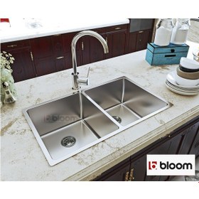 Resim Bloom Loft 2 Gözlü Paslanmaz Çelik Eviye 34 / 34 x 70 CM 