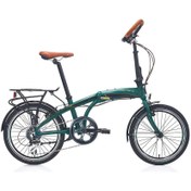 Resim Carraro Flexi Comfort 320h Katlanır Bisiklet Mat Koyu Yeşil-parlak Siyah-bakır Yeşil 