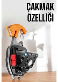 Resim Yeni Nesil Kamp Feneri Çok Fonksiyonlu Fener Anahtarlık Usb Çakmaklı Cam Kırıcı Kemer Kesici Açacak Çok Renkli 