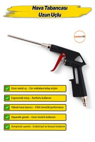 Resim Badem10 Uzun Ağızlı Uçlu Hava Üfleme Tabancası Profesyonel Temizlik Toz Giderme Tabancası Kompresör 12 cm 