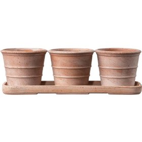 Resim Mini Siena Toprak Saksı Seti Terracota 