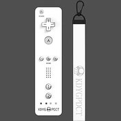 Resim Soanufa Wii Controller compatible with Nintendo Wii and Wii U Console Built in 3-Axis Motion Plus Motion Gamepad Featuring vibration and sound feedback - White with Wrist Strap 