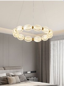 Resim Aspen 12'li Yuvarlak Eskitme Sarkıt Led Modern Salon Avize Eskitme 