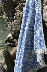 Resim DENİZLİ CONCEPT Barok Peştemal Mavi 
