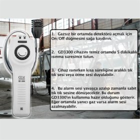 Resim Cem GD-3300 Gaz Kaçak Dedektörü 