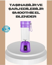 Resim Mini Taşınabilir Blender 380ml Usb Şarjlı Detoks Smoothie Hazırlayıcı 