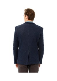 Resim Sposo G-187 Dar Kalıp Örme Kumaş Lacivert Erkek Blazer Ceket Lacivert 