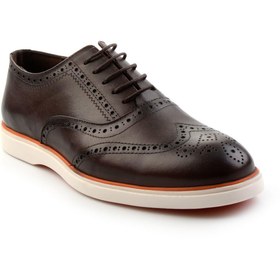 Resim Bambi Kahve Leather Erkek Oxford Ayakkabı E01054182741 