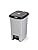 Resim Porsima 0123 Pedallı Metalize Banyo Mutfak Çöp Kovası Siyah Kapaklı Slim Pedallı Çöp Kovası 15 Litre 