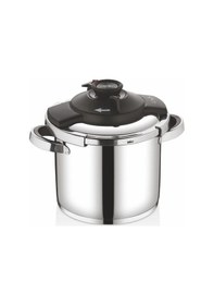 Resim 5108 - 2 Parça - İndüksiyonlu, 22 Cm - 9,0 Litre Matik, Düdüklü Tencere, Gümüş Gövde, Siyah Detay Gümüş - Siyah 