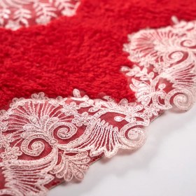 Resim Alanur Home Hürrem Secdem Göbekli Klozet Tkm 3 Pcs Kırmızı 