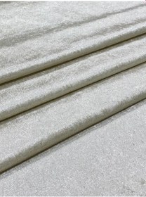 Resim Enesar Home Parlak Kadife Krem Kumaş Döşemelik Kumaş (Likrasiz & Astarli) 100 x 140 cm 