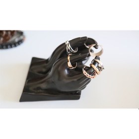 Resim İki El Şeklinde Kartlık / Obje / Takı Standı 11 Cm 