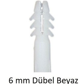 Resim Dübel, 6 Mm Beyaz Dübel, 10 Adet 