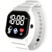 Resim Sunshine022 Led Astronot Spor Saati - Çok Fonksiyonlu Silikon Bantlı Beyaz Renk Gençler Ve Çiftler İçin Diğer 