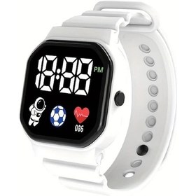 Resim Sunshine022 Led Astronot Spor Saati - Çok Fonksiyonlu Silikon Bantlı Beyaz Renk Gençler Ve Çiftler İçin Diğer 