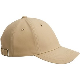 Resim Perlotus Unisex Spor Kep Şapka Mikro Polyester Kumaş 6 Parça Ayarlanabilir Metal Tokalı Krem 