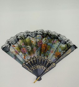 Resim Limelia Çiçek Desenli Yelpaze 1 Adet 