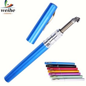 Resim 1 adet Balıkçılık Çubuğu ile Kalem Tasarımı (Çubuk + Makara + İplik + Yem) Mini Taşınabilir Balıkçılık Çubuğu Seti Kalem Balıkçılık Çubuğu Tipi A+P 