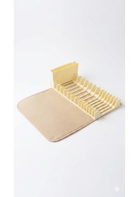 Resim Premium Katlanabilir Mikrofiber Bulaşıklık Seti Bej - Tezgah Üstü Kurulama Matı 35x43 Cm - 3'lü Set Çok Renkli 