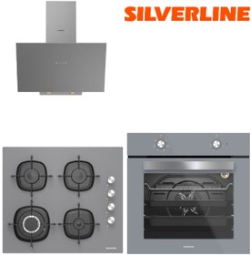 Resim Silverline 3'lü Ankastre Set (bo6501s01-3481 Gri 3-cs5629s01) 