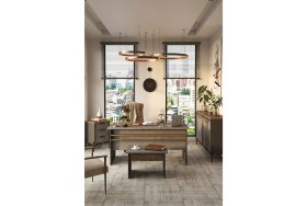 Resim Yurudesign Vista Abce Ofis Masa Takımı Modern Tasarım Ahşap ve Beton 1800x895x750 mm 