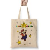 Resim Baskı Dükkanı Super Mario Classica Fanart Bez Çanta Uzun Saplı 