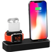 Resim Ally Mobile Ally 3in1 Charging Base Iphone+ Iwatch+ Ipods Silikon Şarj Standı 