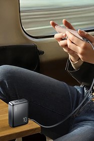 Resim Yesido YP70 Dijital Göstergeli 10.000 mAh 3in1 22.5W PD Hızlı Şarj Powerbank Uzayabilen Kablolu Powerbank 