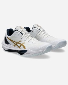 Resim Asics SKY ELITE FF 3 Kadın Beyaz Sarı Voleybol Ayakkabısı 1052A075-102 