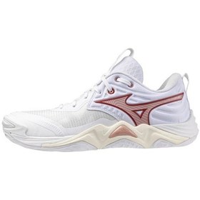 Resim Mizuno Wave Momentum Elite Kadın Voleybol Ayakkabısı Beyaz / Kırmızı Çok Renkli 