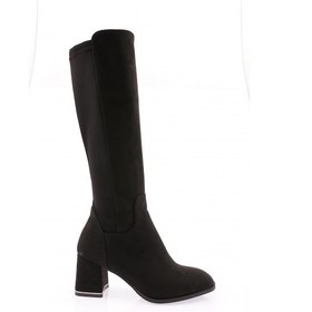 Resim Dgn 9201 Kadin Strech Detayli Topuklu Çizme 9201-2131-R1680 Siyah 