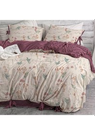 Resim Bağcıklı %100 Pamuk Tek Kişilik Nevresim Takımı- Kır Esintisi 3 
