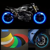 Resim 1 seti 16 adet Tekerlek Sticker Yansıtıcı Çamur Çizgi Bant Bisiklet Motosiklet Stickerleri için for HONDA için Kawasaki Z750 Z800 için YAMAHA MT07 için bisikletler, motosikletler, otomobiller 