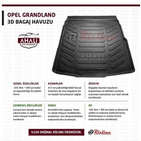 Resim Rizline Opel Grandland 2017 Sonrası 3D Bagaj Havuzu+Araç Kokusu 