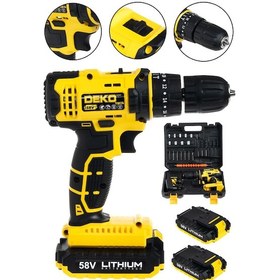 Resim Deko Turkey 58 V 8 Ah Samsung Çift Batarya Metal Dişli Darbeli Şarjlı Matkap + 24 Parça Set 