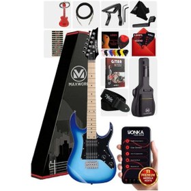 Resim Maxword De-150bl Maple Klavye Hh Manyetik Yüksek Kaliteli Elektro Gitar Seti 