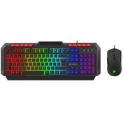 Resim GameBooster KM-11B Knight Siyah Klavye Mouse Set 