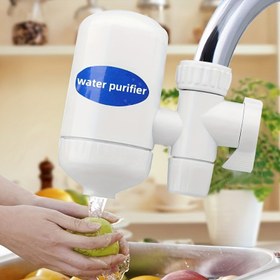 Resim Musluk Su Filtresi - Elektriksiz, Kolay Kurulumlu Değiştirilebilir Filtre Kartuşları ile Beyaz Plastik Mutfak Su Arıtıcısı, Temiz Bulaşıklar ve Daha Sağlıklı Pişirme için, Modern Mutfak Aleti, Dayanıklı Tasarım, Uzun Ömürlü Filtrasyon, Bütçeye Uygun 