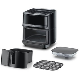 Resim Caso AirFry Steam 700 Yağsız Fritöz ve Buharlı Pişirici 7L XXL Sepet Cam Pencereli 