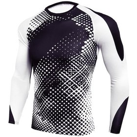 Resim Kosona Erkek Spor Tişört, Slim Fit, Hızlı Kuruyan & Nefes Alabilir, Fitness Ve Koşu İçin, Yuvarlak Yaka, Uzun Kollü, Moda Baskılı - Tc176 S 