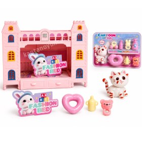 Resim Bay Dreamy Mini Tavşan Ailesi Eğlenceli Ranza Seti 