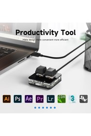 Resim silabor 2 Tuşlu Mini Klavye Makro Klavye Mekanik Rgb Pın Klavyesi Programlanabilir Windows Ve Mac Için 