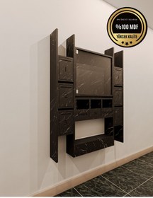 Resim rafineritasarım ELİPS Posta Kutusu MDF 6' LI SİYAH 